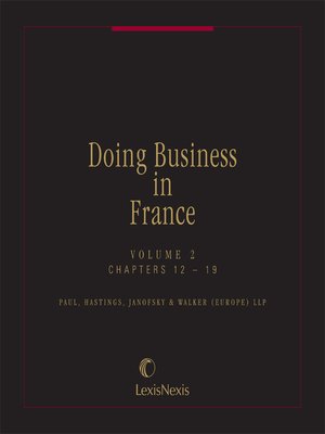 cover image of Doing Business in France